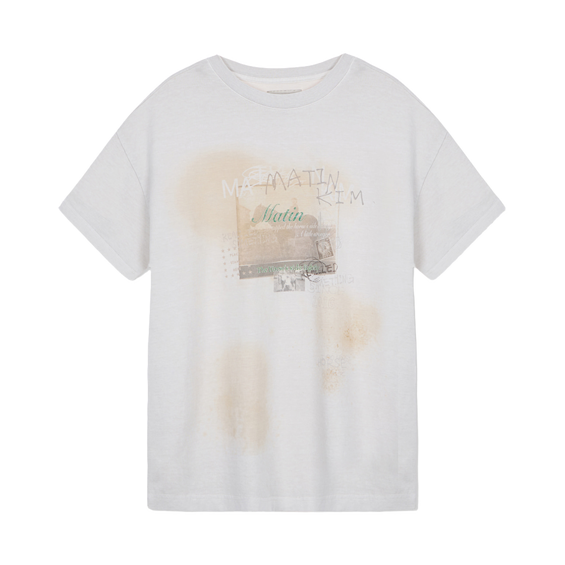 마뗑킴 마틴 LNY 26 피그먼트 로고 탑 아이보리(Matin Kim Matin LNY 26 Pigment Logo Top In Ivory) - 1