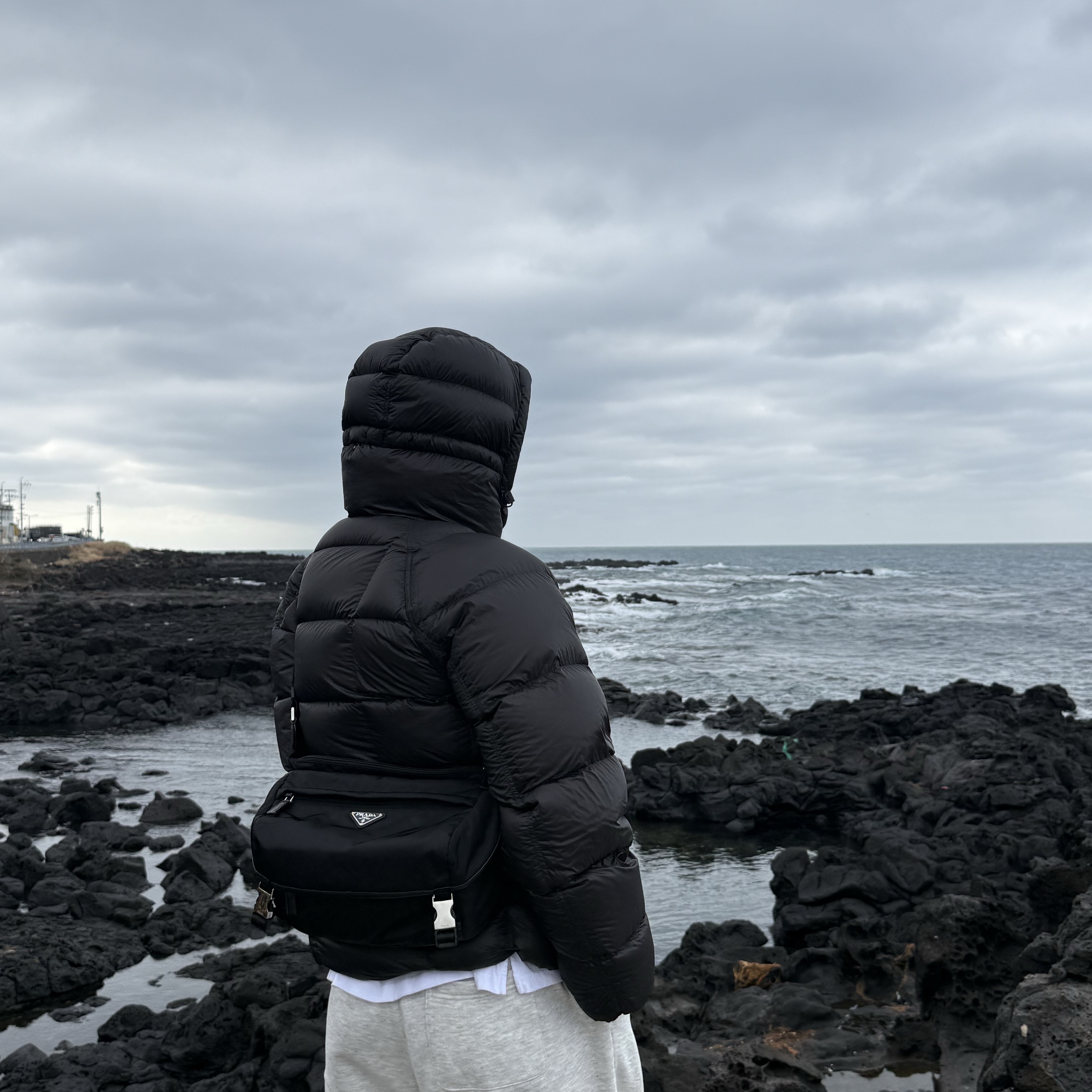 C.P. Company D.D. Shell Hooded Down Jacket Black - 25FW 착용 스타일