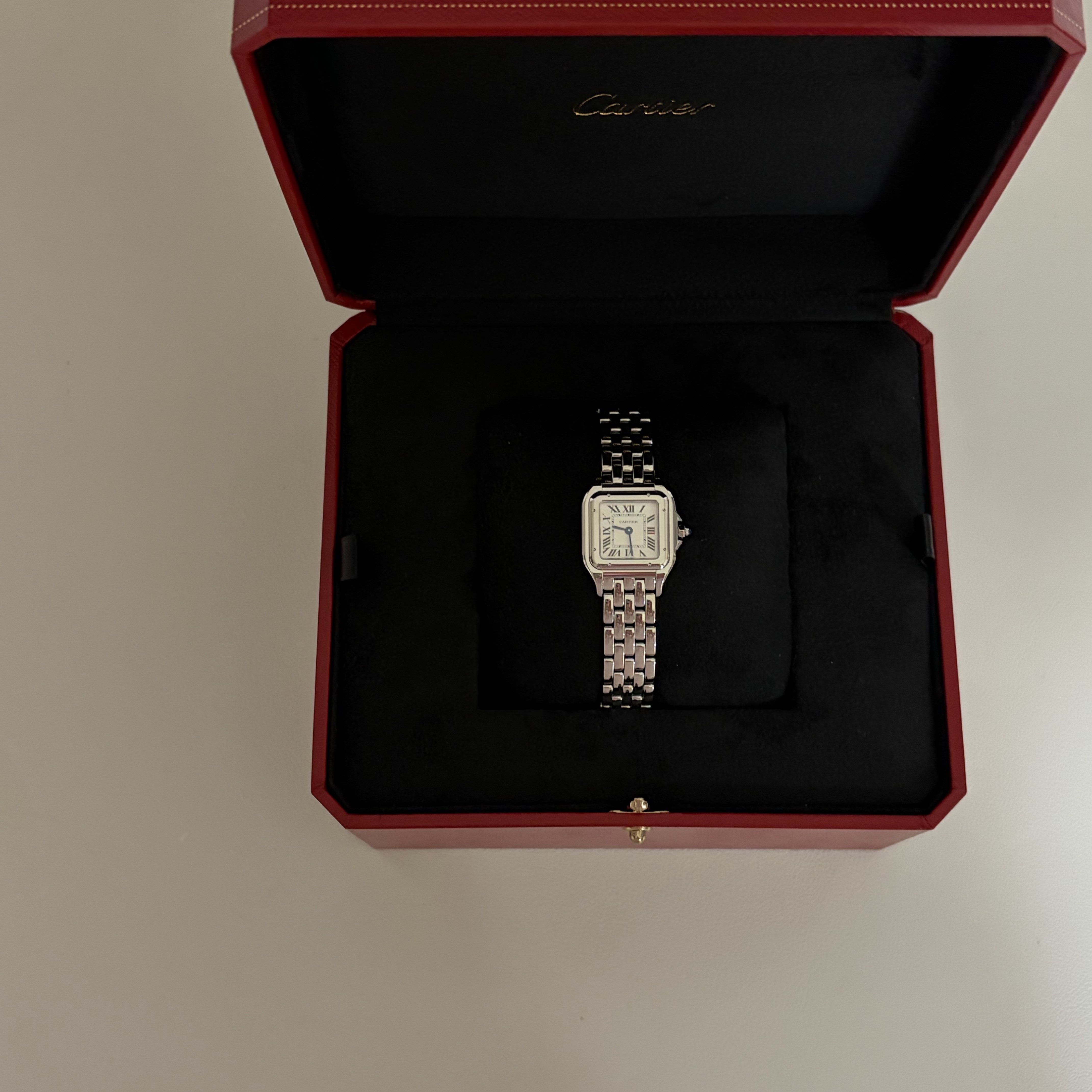 Cartier Panthere Watch Small Quartz Steel Bracelet Steel, Cartier Tank Française Small 착용 스타일 - 1