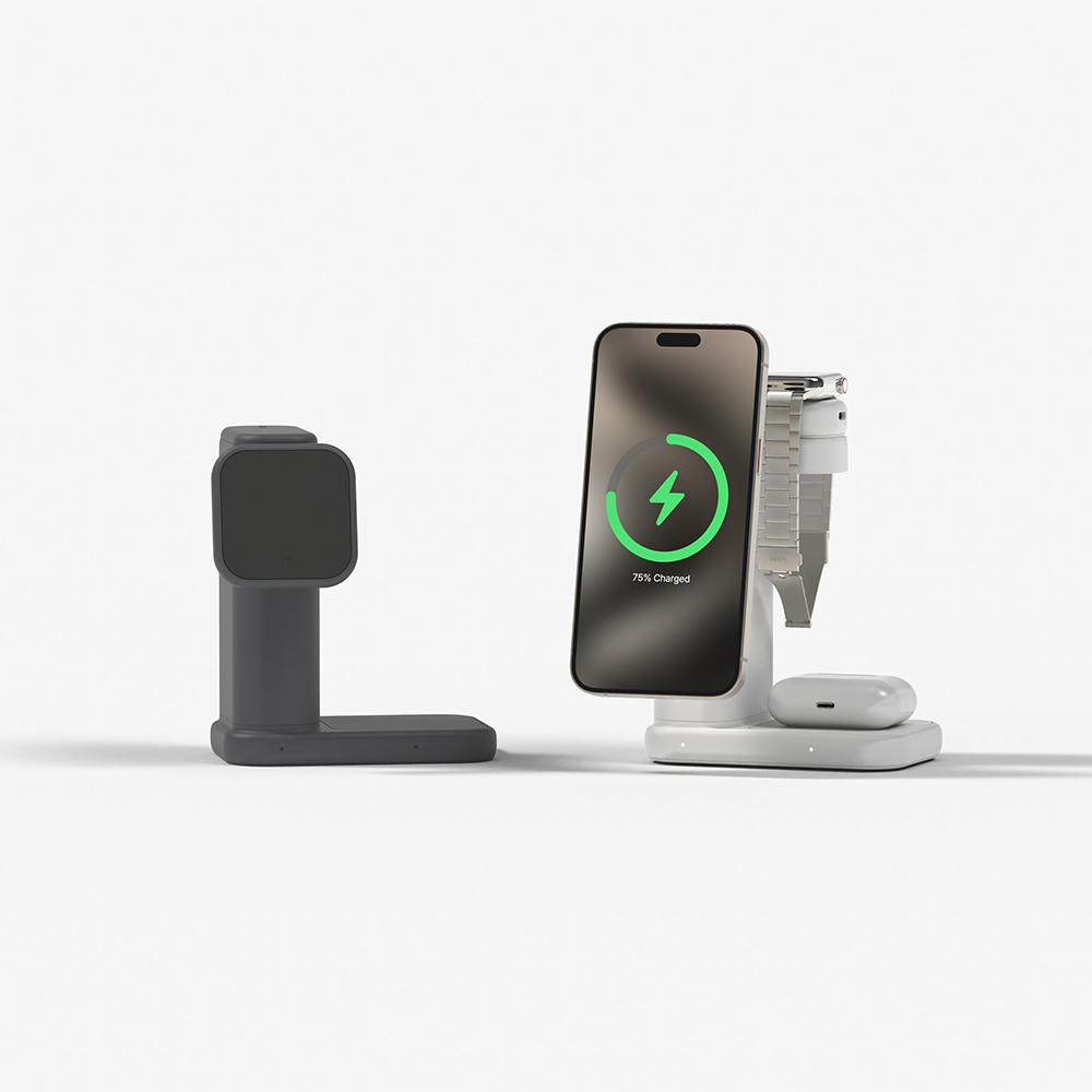 리큐엠 맥큐 3in1 맥세이프 고속 무선 충전기 QM4100(REQM 3IN1 Magsafe Fast Multi Wireless Charging objet QM4100) - 2
