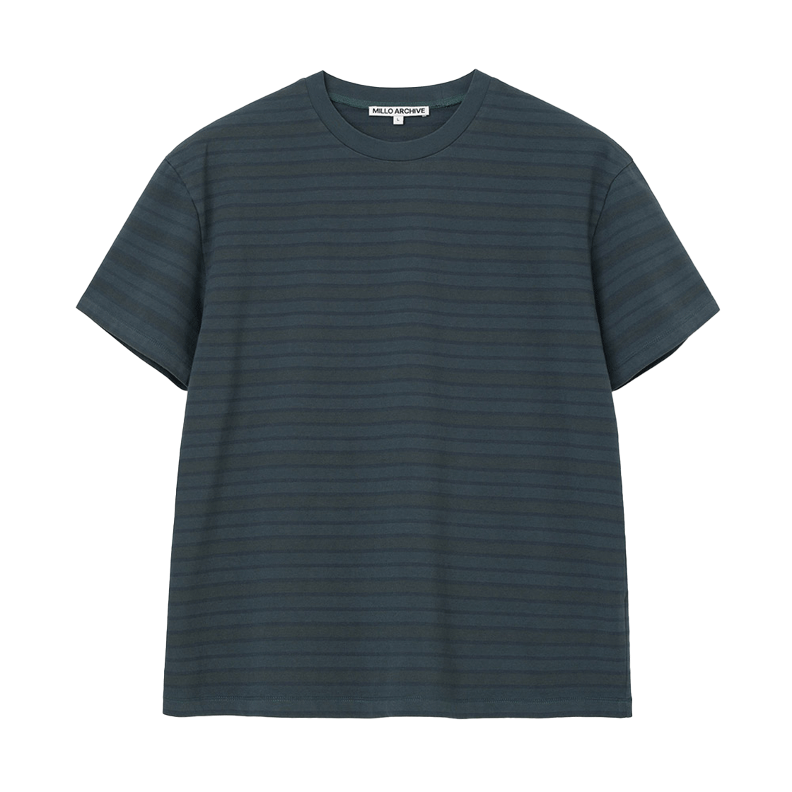 밀로 아카이브 파라 다잉 스트라이프 티셔츠 그린 블루(Millo Archive Para Dyeing Stripe T-Shirt Green Blue)