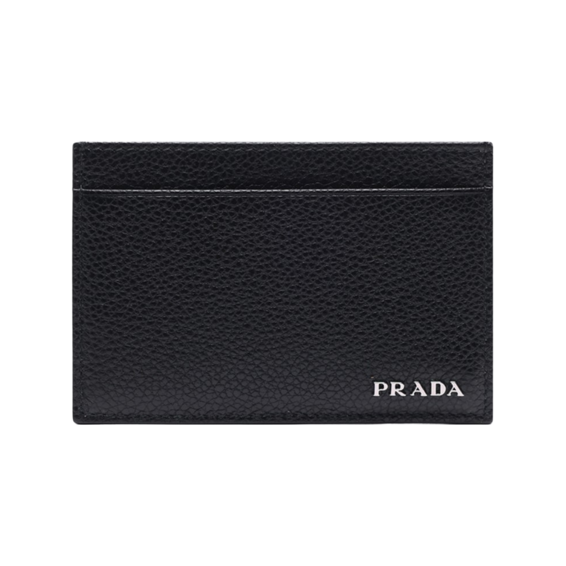 프라다 비텔로 메탈 로고 카드 홀더 블랙(Prada Vitello Metal Logo Card Holder Black)