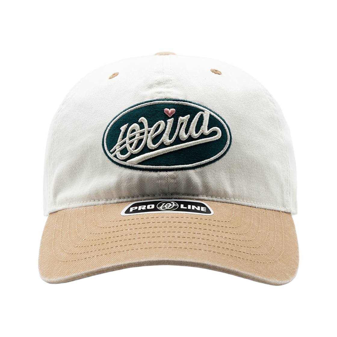 위얼드월드 그린 써클로고 와펜 피그먼트 배색 볼캡(Weird World Green Circle Logo Wappen Pigment Color Block Baseball Cap) - 2