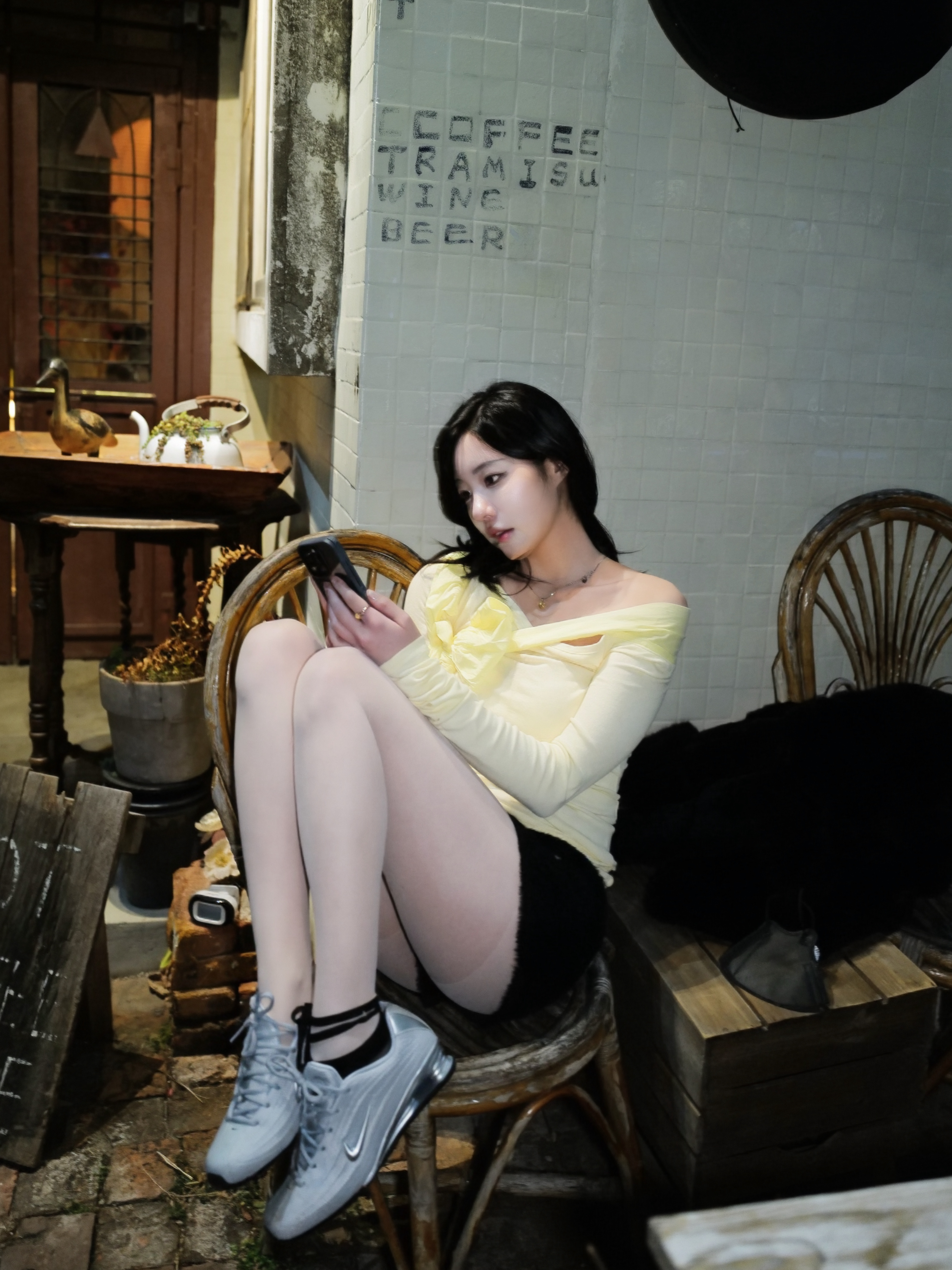 (W) Nike Shox Z Metallic Silver 착용 스타일 - 2