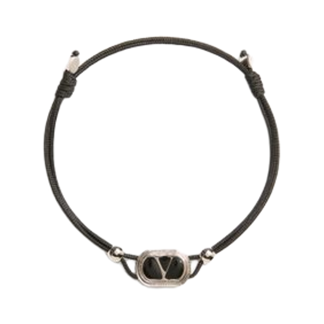 발렌티노 오발렛 코튼 브레이슬릿 블랙(Valentino Ovalette Cotton Bracelet Black)