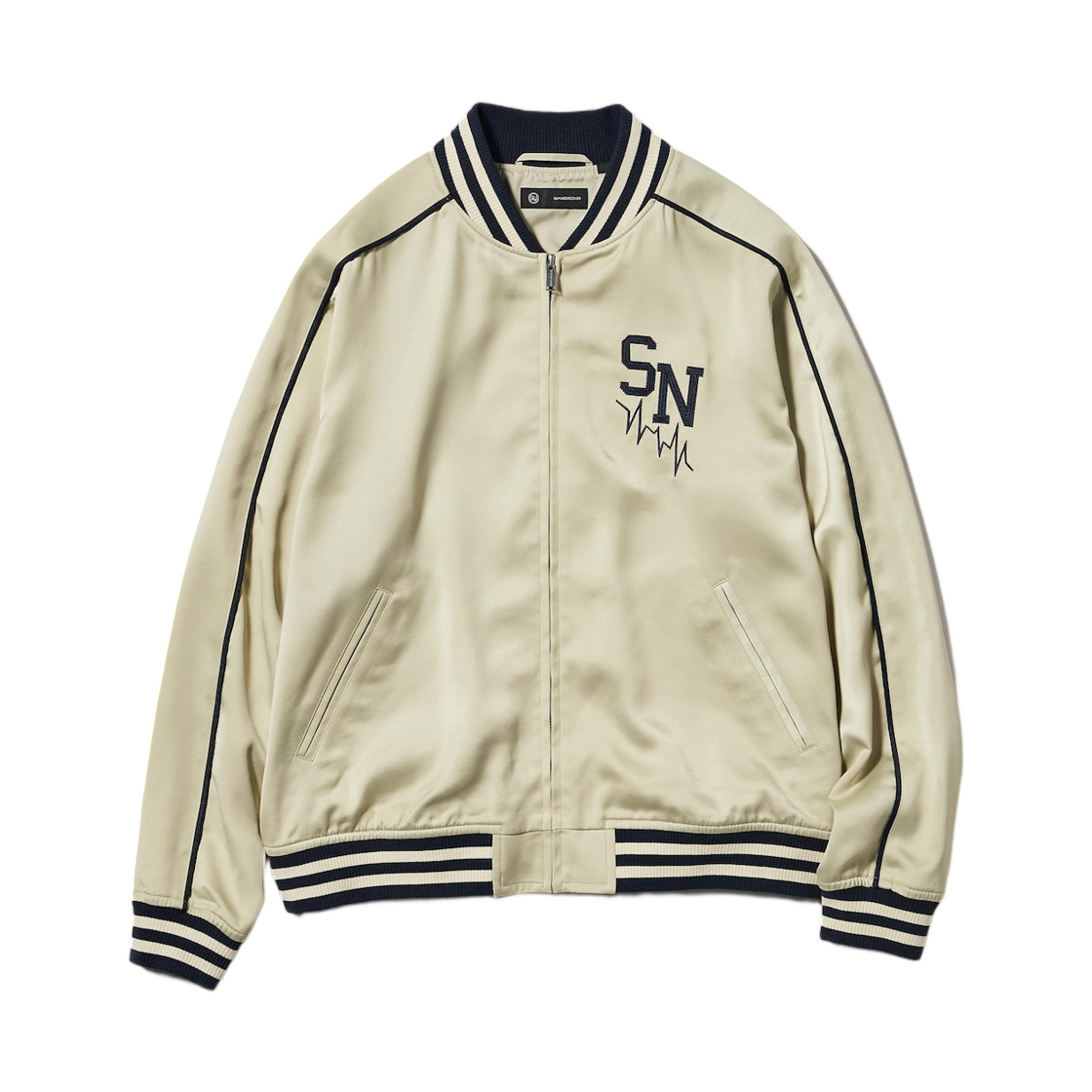 GU x 언더커버 사틴 립 블루종 베이지(GU x Undercover Satin Rib Blouson Beige)