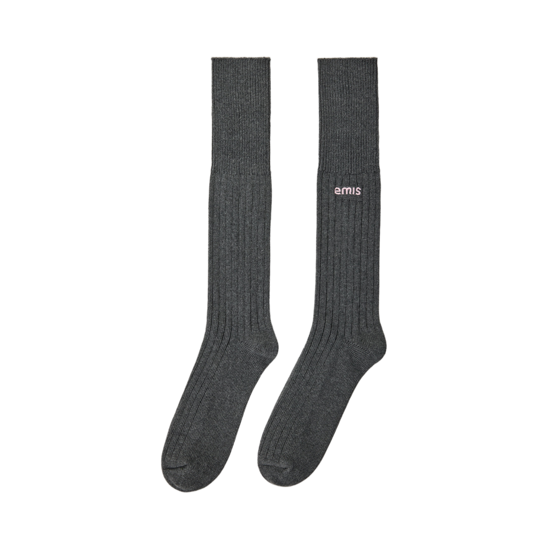 - (W) Emis Two Way Ribbed Socks Charcoal