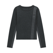 Aakam Side Eyelet Long Sleeve Dark Gray