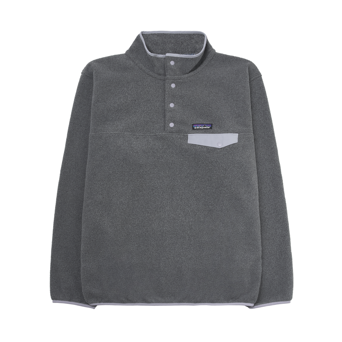 25455 (W) Patagonia Lightweight Synchilla Snap-T Fleece Pullover Nickel W Permafrost Purple