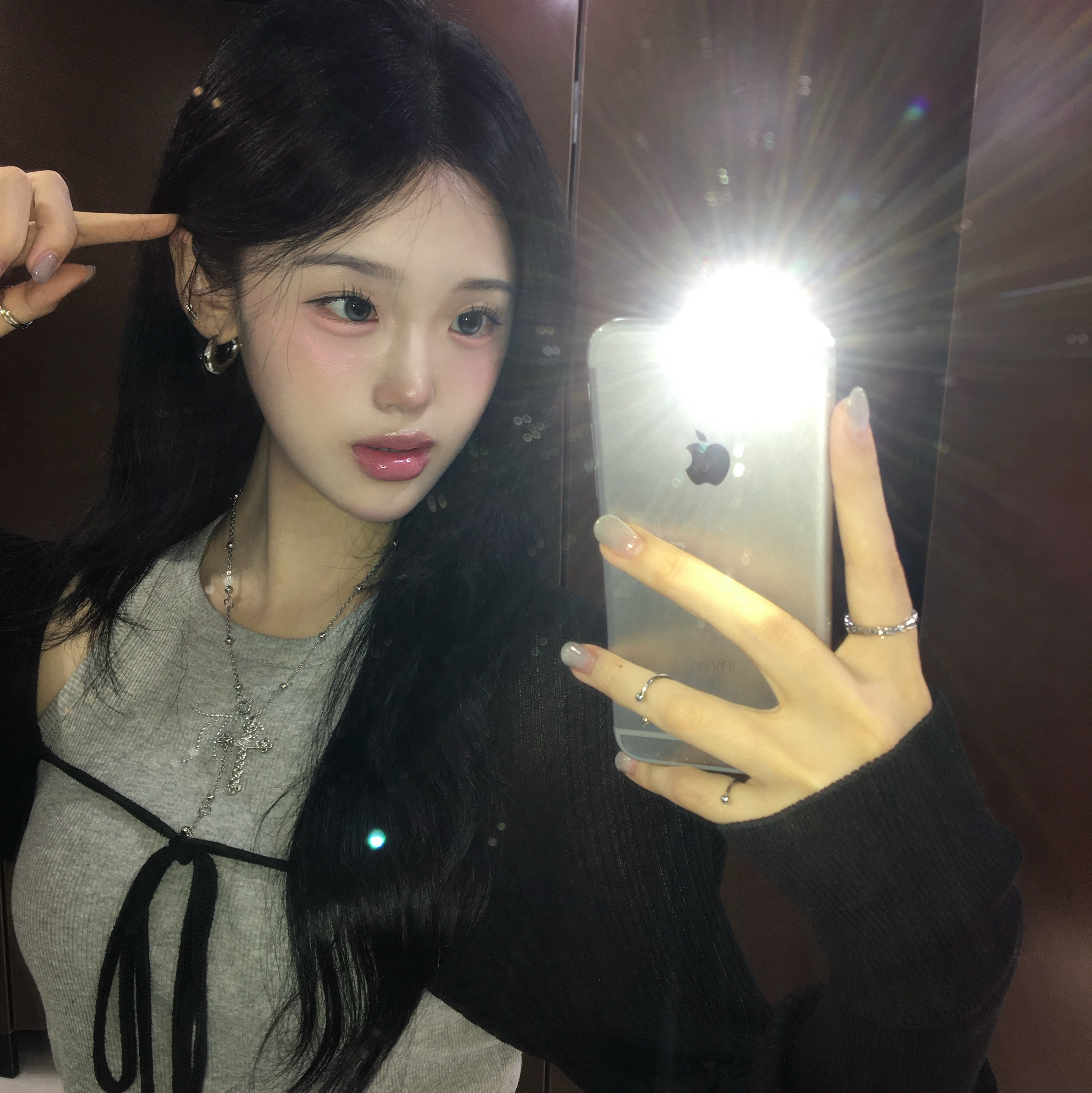(W) Threetimes Lit Bolero Black 착용 스타일 - 2