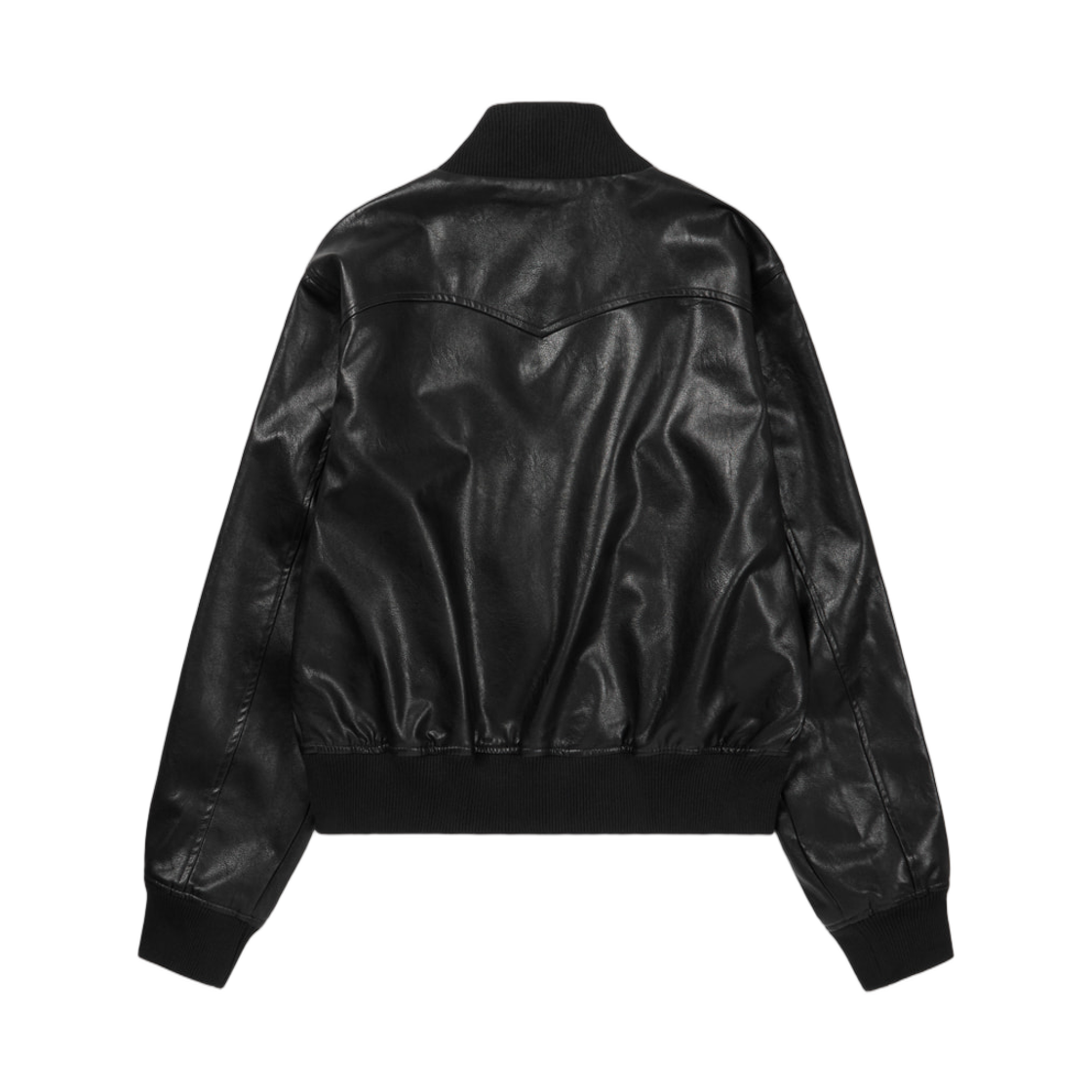 아캄 하이넥 레더 자켓 블랙(Aakam High Neck Leather Jacket Black) - 2