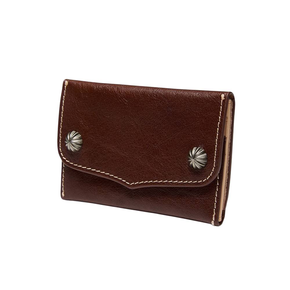 오가프 콘초 카우 레더 카드 월렛 브라운(OGARP Concho Cow Leather Card Wallet Brown)