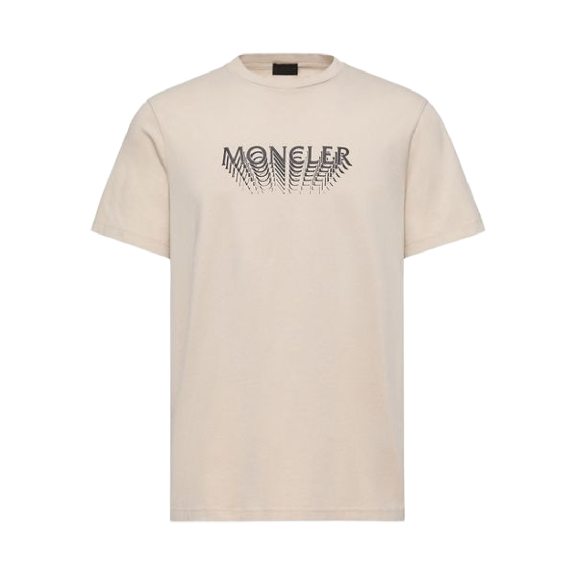L1-091-8C00022-89AYW-216 Moncler Logo Cotton Jersey T-Shirt Light Beige - 26SS