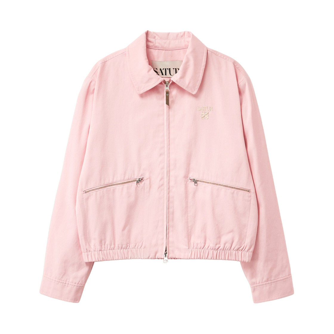 세터 우먼 마론 칼라 블루종 자켓 핑크(SATUR W Maron Collar Blouson Jacket Pink)