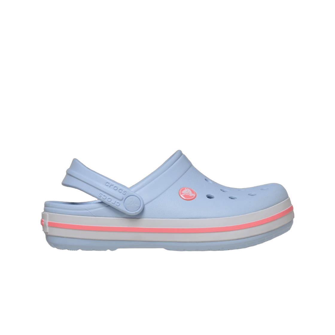 (키즈) 크록스 크록밴드 클로그 블루 프로스티드 구아바((Kids) Crocs Crocband Clog Blue Frosted Guava) - 1