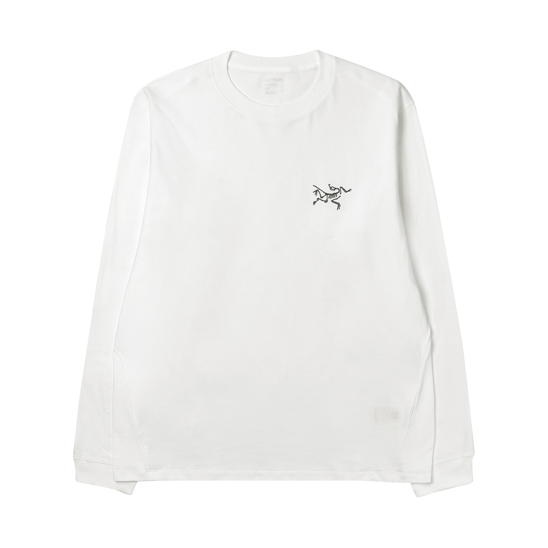 아크테릭스 크래그 코튼 롱슬리브 티셔츠 화이트 라이트 블랙(Arc'teryx Kragg Cotton LS T-Shirt White Light Black)
