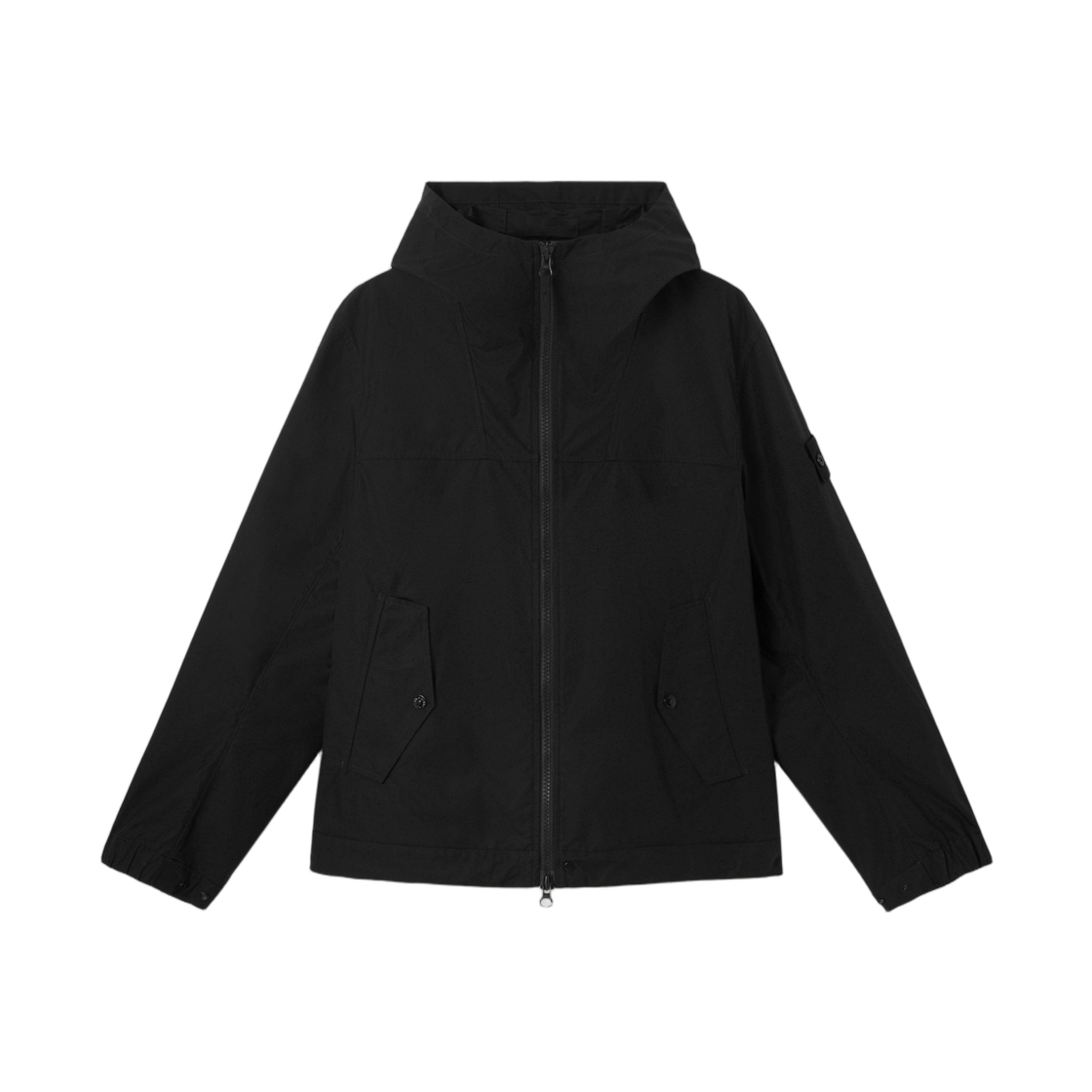 스톤 아일랜드 4100037 올웨더 코튼 캔버스 S.I. 고스트 윈드프루프 앤 브리더블 후드 자켓 블랙 - 26SS(Stone Island 4100037 All-Weather Cotton Canvas_S.I. Ghost Windproof And Breathable Hooded Jacket Black - 26SS) - 1