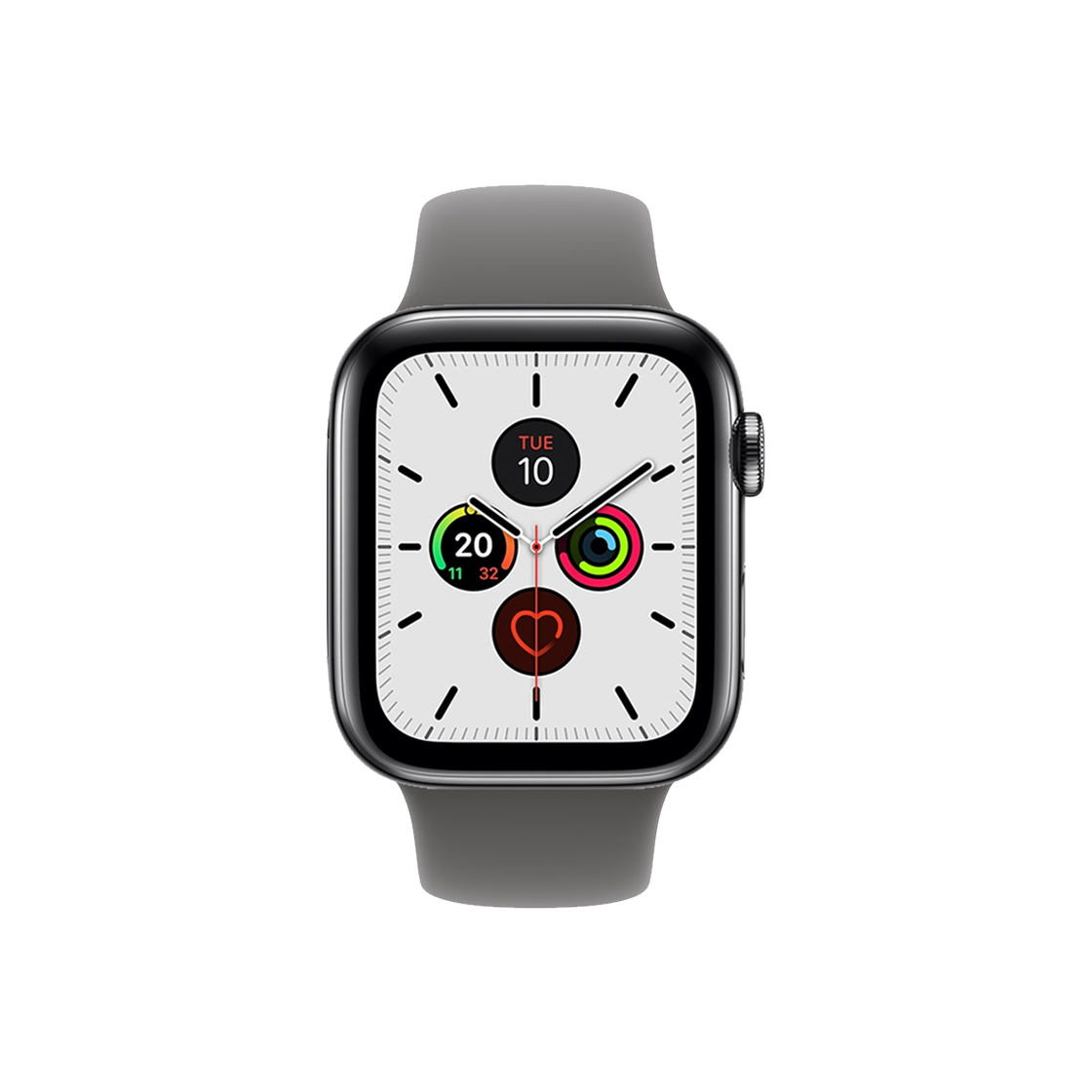 I5A3140600402 [S등급] Refurbished Apple Watch Series 5 44mm GPS+Cellular Spaceblack Stainless Steel Case with Sports Band Stonegray