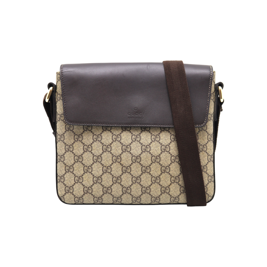 구찌 353430 GG 수프림 캔버스 플랩 메신저 크로스백(Gucci 353430 GG Supreme Canvas Flap Messenger Crossbody Bag) - 1