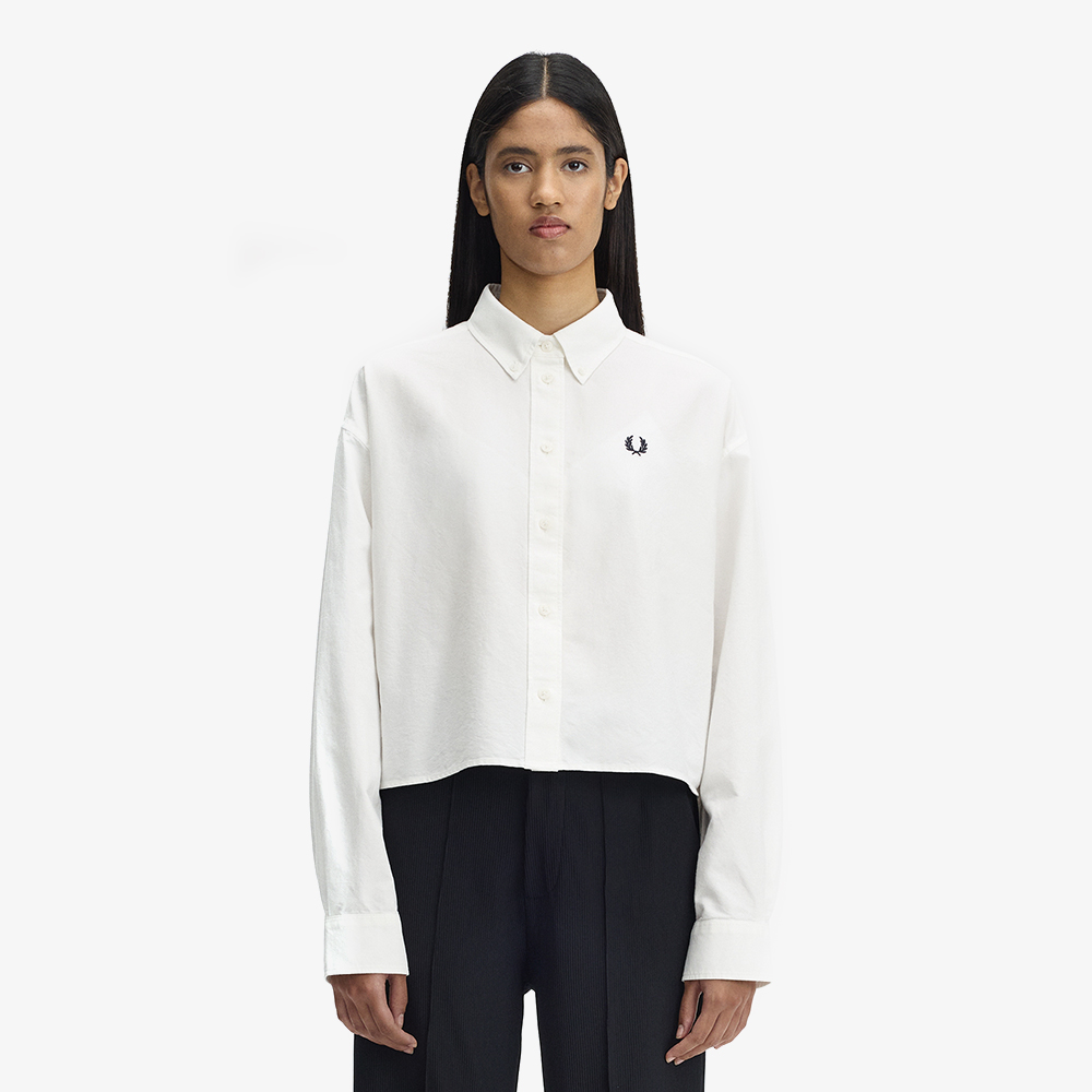 프레드페리 우먼즈 버튼 다운 셔츠 스노우 화이트(Fred Perry Button Down Shirt Snow White) - 6