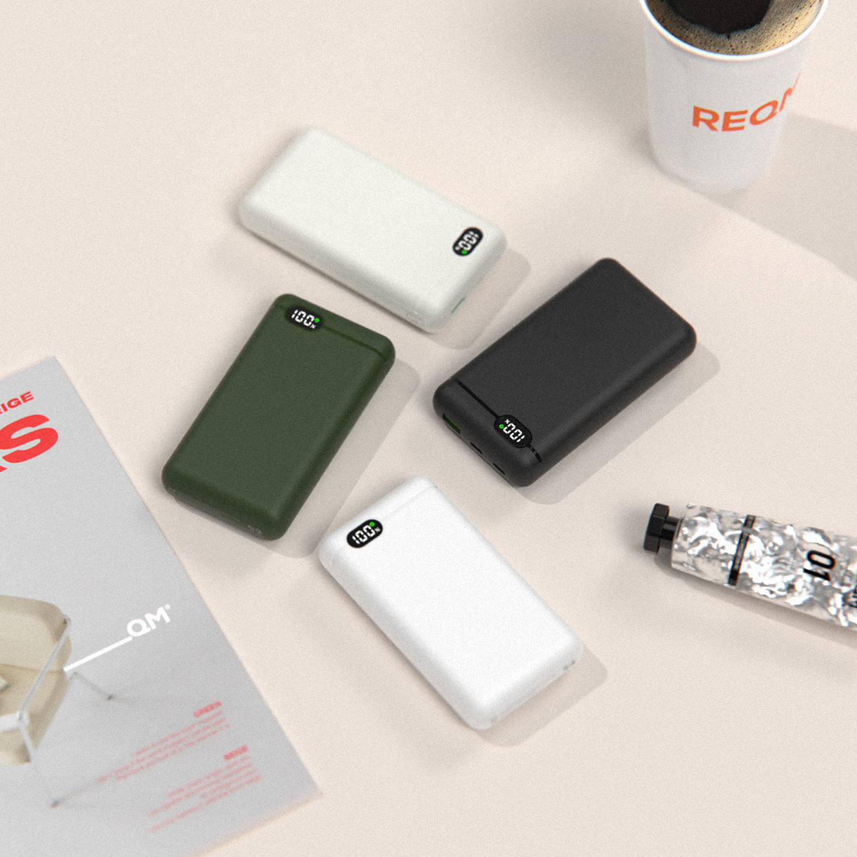 리큐엠 20000mAh 잔량표시 고속충전 대용량 보조배터리 QP2000C(REQM PowerBank 20W 20000mAh) - 4