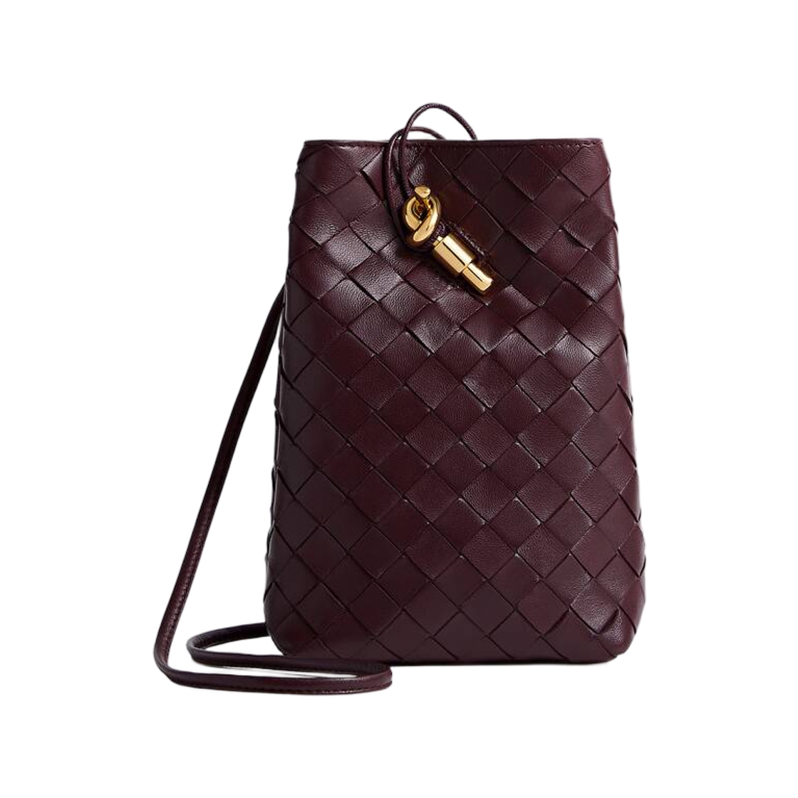 보테가 베네타 안디아모 폰 파우치 딥 마호가니(Bottega Veneta Andiamo Phone Pouch Deep Mahogany) - 1