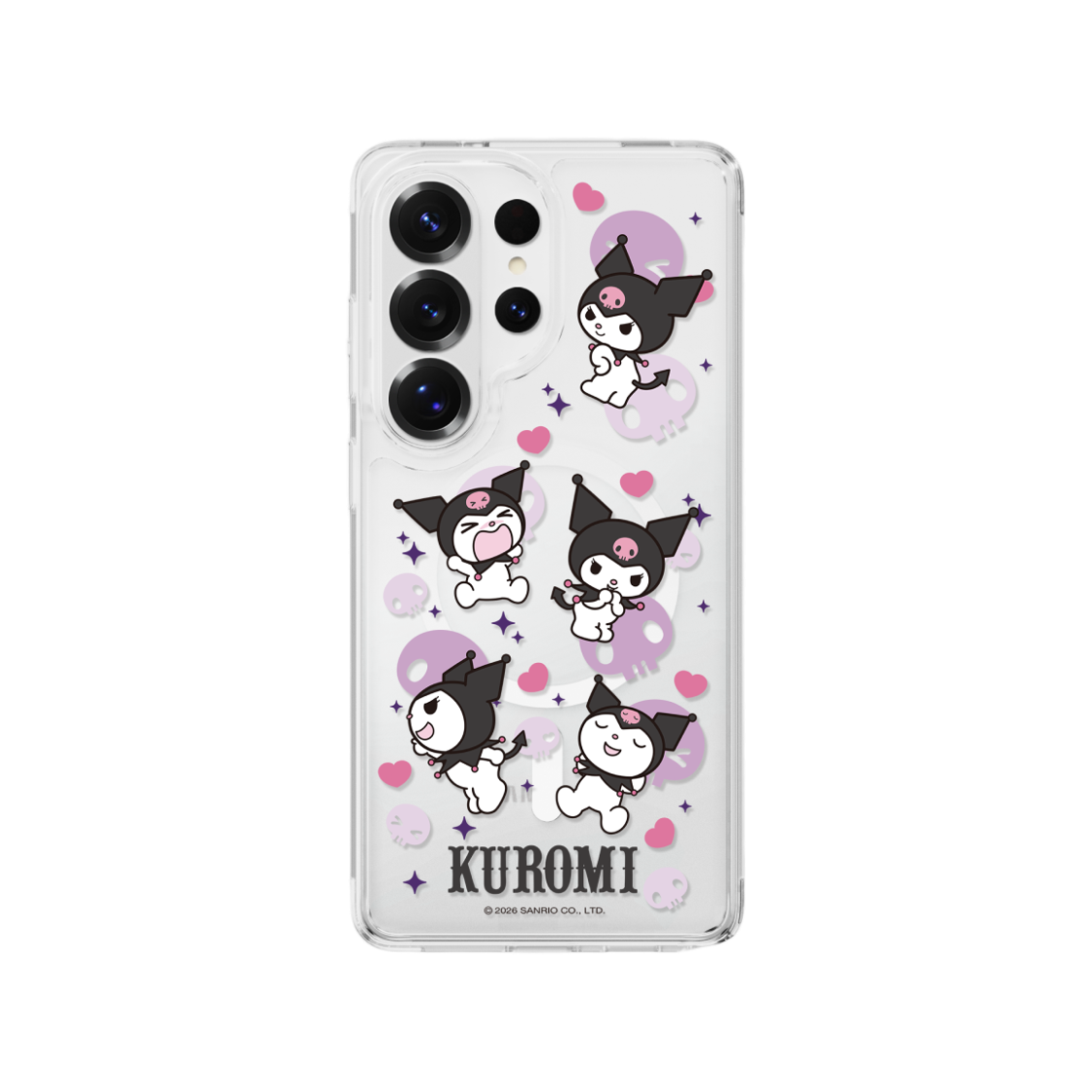 에스엘비에스 쿠로미 패턴 클리어 마그넷 케이스 for S26 Series(SLBS KUROMI Pattern Clear Magnet Case for S26 Series)