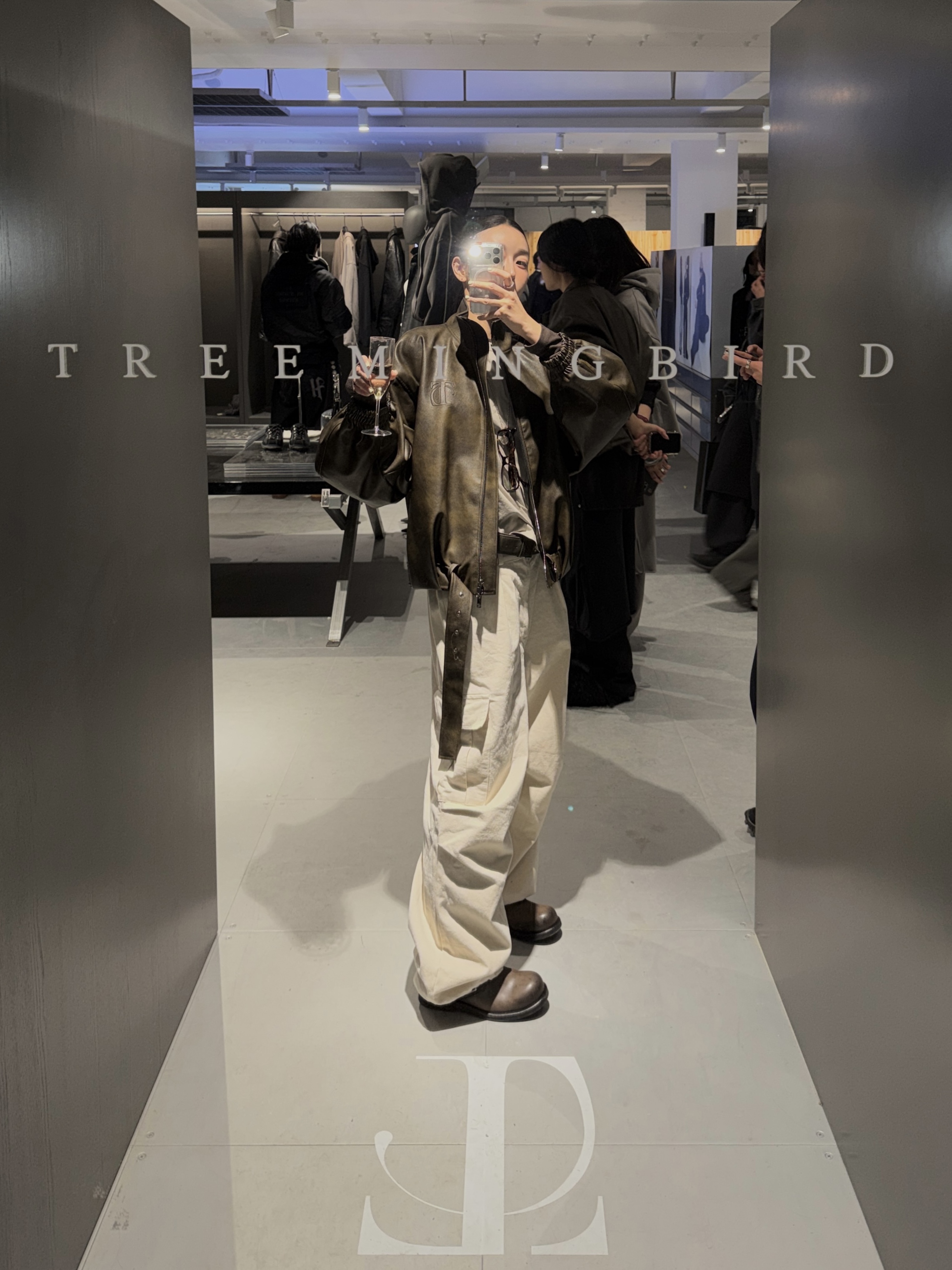 [6% 적립] NegativeThree  Slouchy Long Boots Washed Brown 착용 스타일 - 6