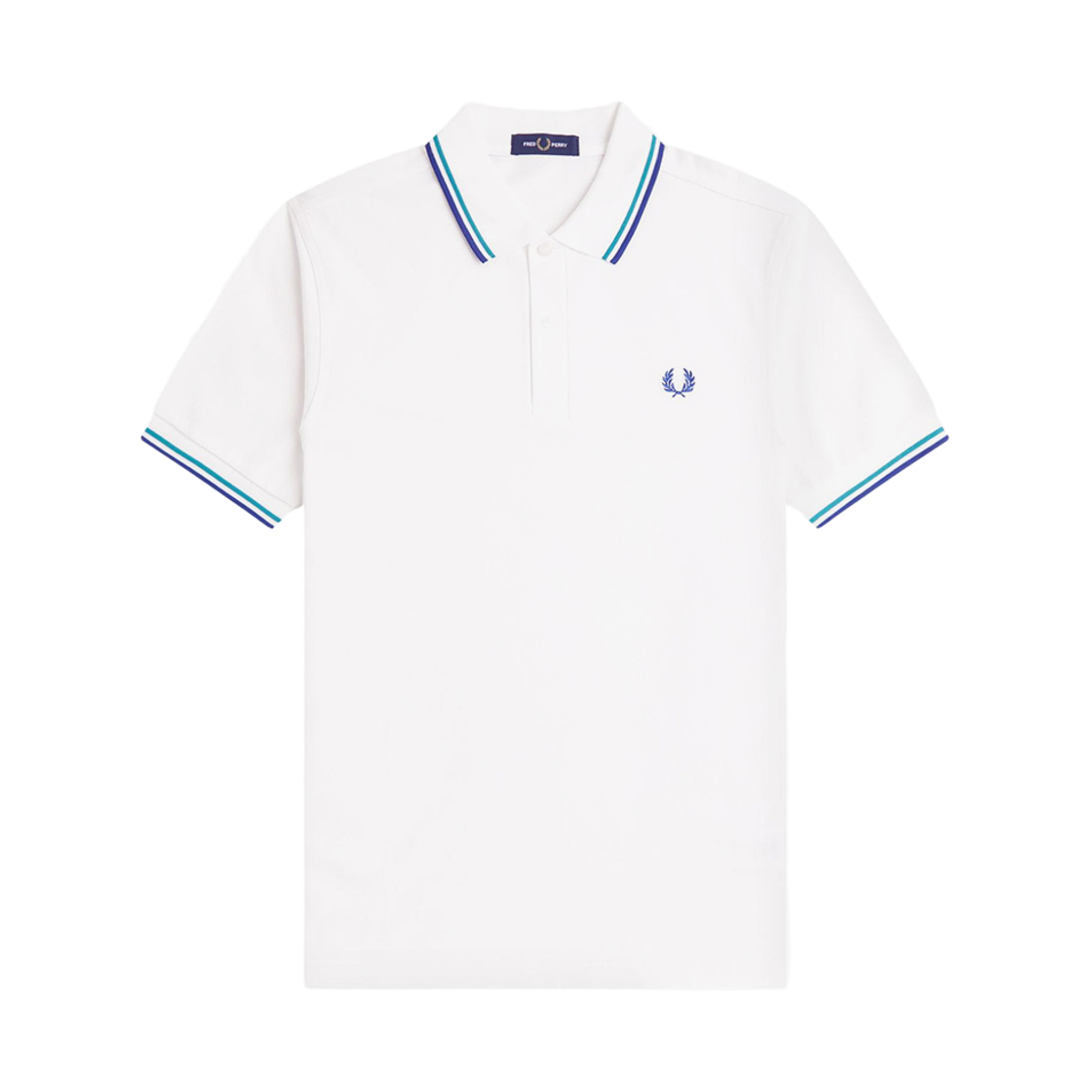 AFPM2613600-94A Fred Perry Twin Tipped Fred Perry Shirt Snow White Deep Mint Soho Eclipse