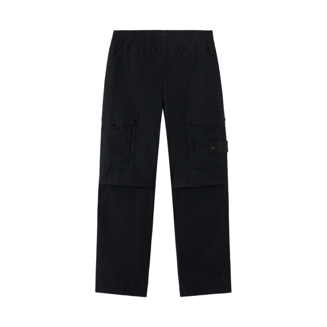 L1S1531000-17S0F01-V0029 Stone Island 3100017 All-Weather Cotton Canvas_S.I. Ghost Windproof And Breathable Loose-Fit Cargo Trousers Black - 26SS