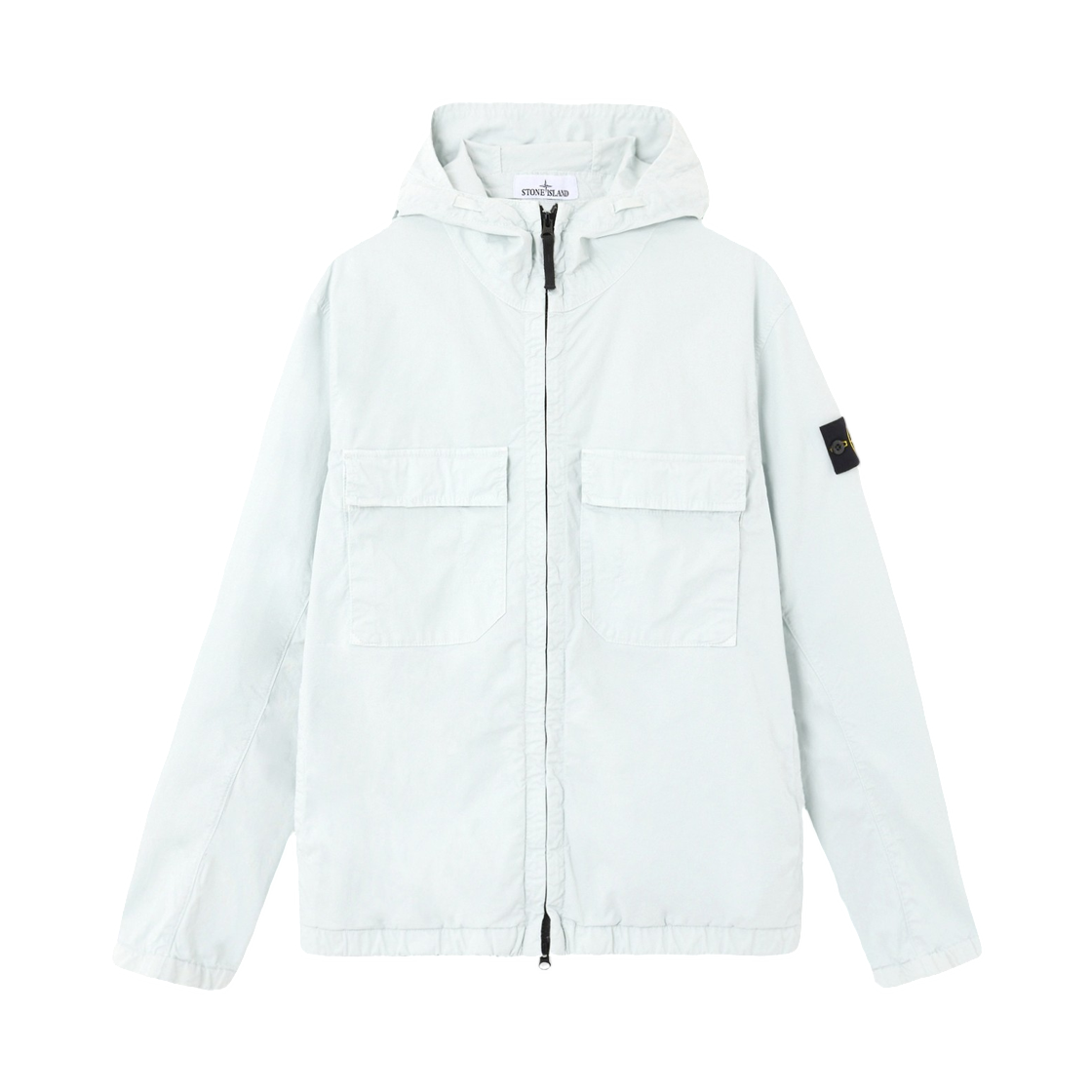 L1S1541000-77S0A10-V0041 Stone Island 4100077 Stretch Organic Cotton Twill Hooded Jacket with Anti-Drop Sky Blue - 26SS