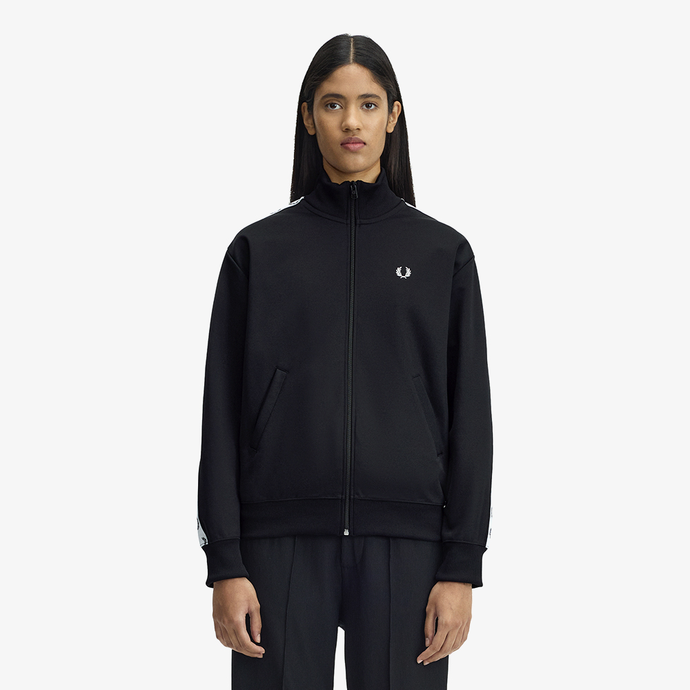 프레드페리 우먼즈 테잎 트랙 재킷 블랙(Fred Perry Taped Track Jacket Black) - 2