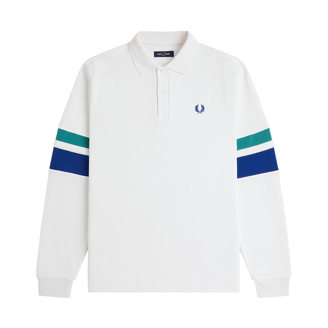 AFPM2612416-129 Fred Perry Tipped Sleeve Collared Sweatshirt Snow White