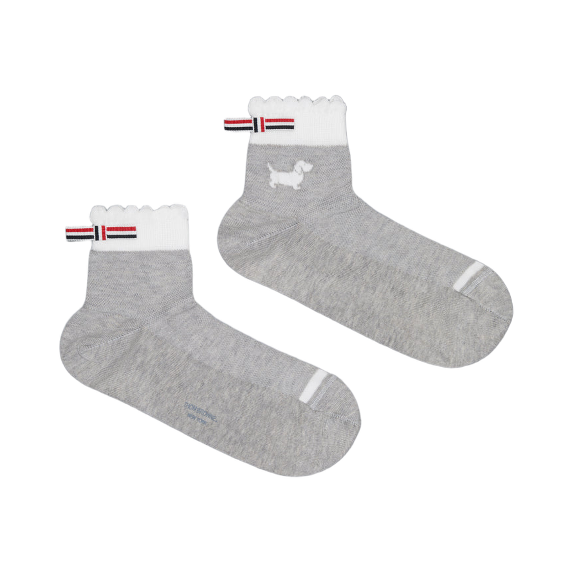 톰브라운 포인텔 스티치 헥터 크루 삭스 파스텔 그레이(Thom Browne Pointelle Stitch Hector Crew Socks Pastel Grey)