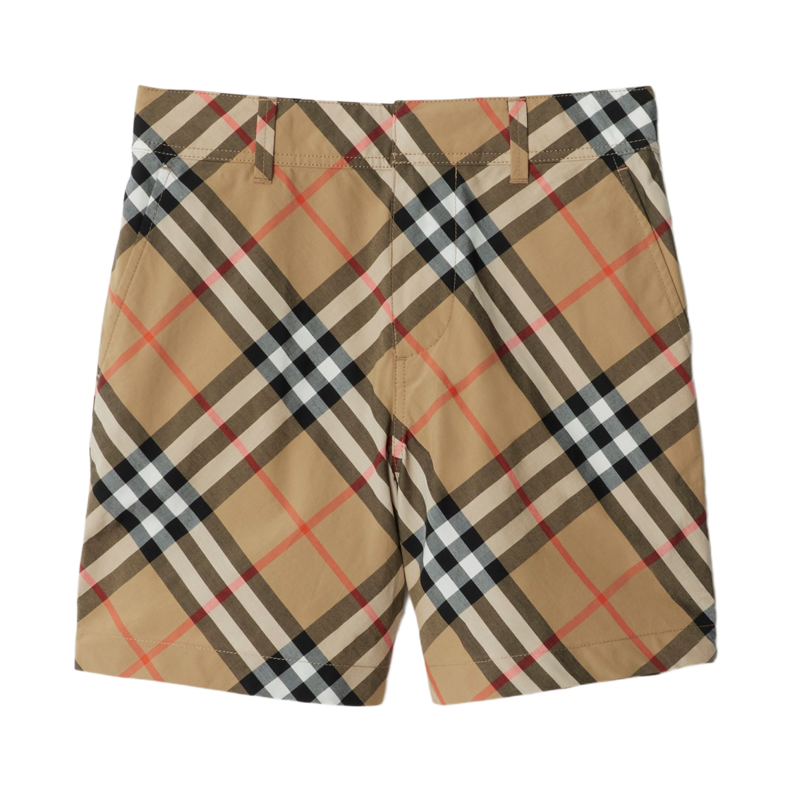 (키즈) 버버리 체크 코튼 쇼츠 샌드((Kids) Burberry Check Cotton Shorts Sand) - 1
