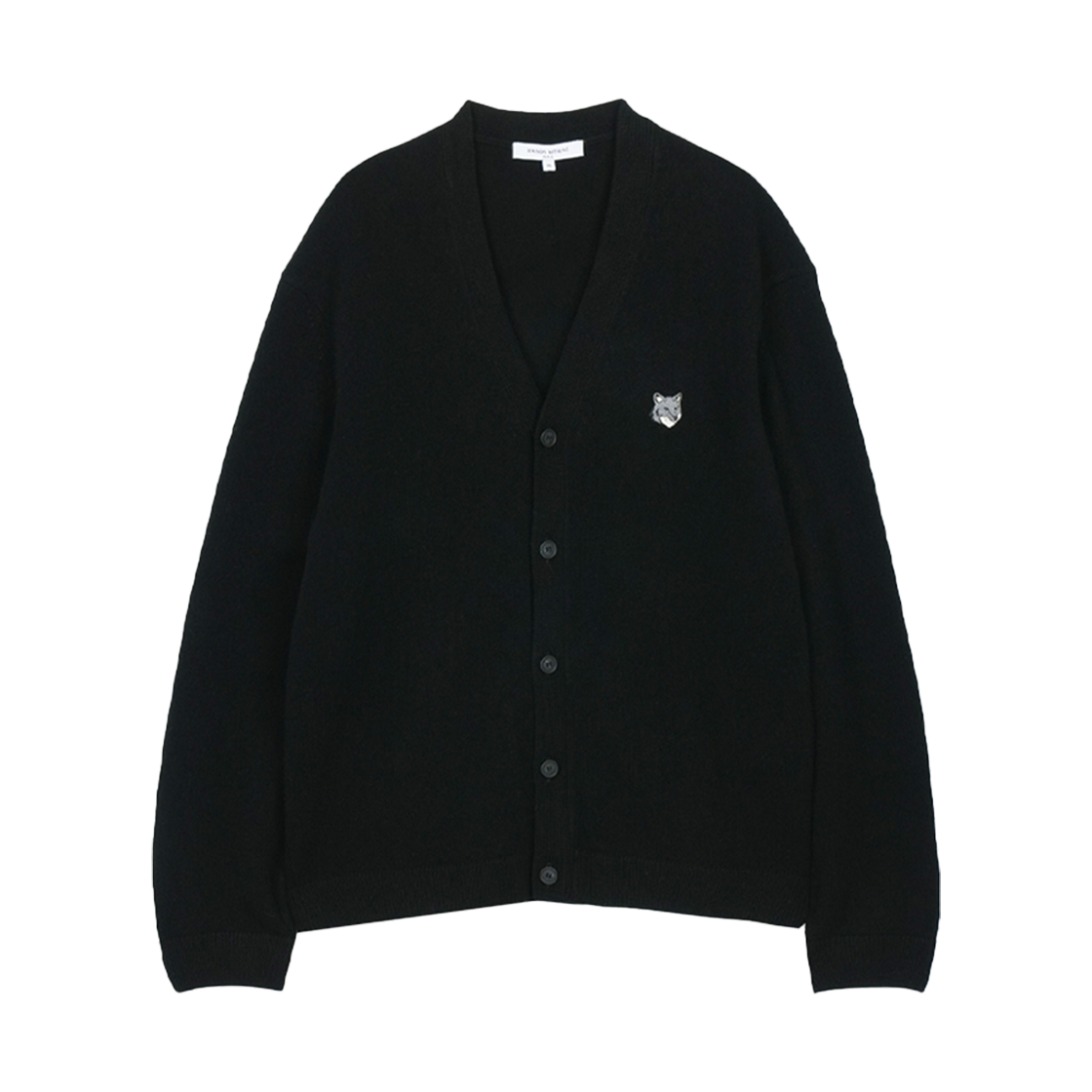 PM00502KT1006-P199 [20% 쿠폰] Maison Kitsune Fox Head Lambswool Comfort Cardigan Black