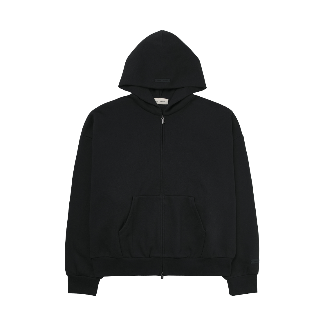 에센셜 클래식 플리스 집업 후드 제트 블랙 - 25SS(Essentials Classic Fleece Zip Up Hoodie Jet Black - 25SS)
