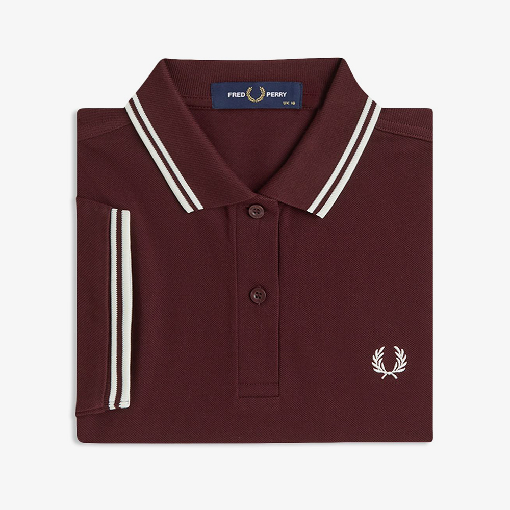 프레드페리 우먼즈 트윈 팁 프레드페리 셔츠 옥스블러드 에크루(Fred Perry Twin Tipped Fred Perry Shirt Oxblood Ecru) - 6