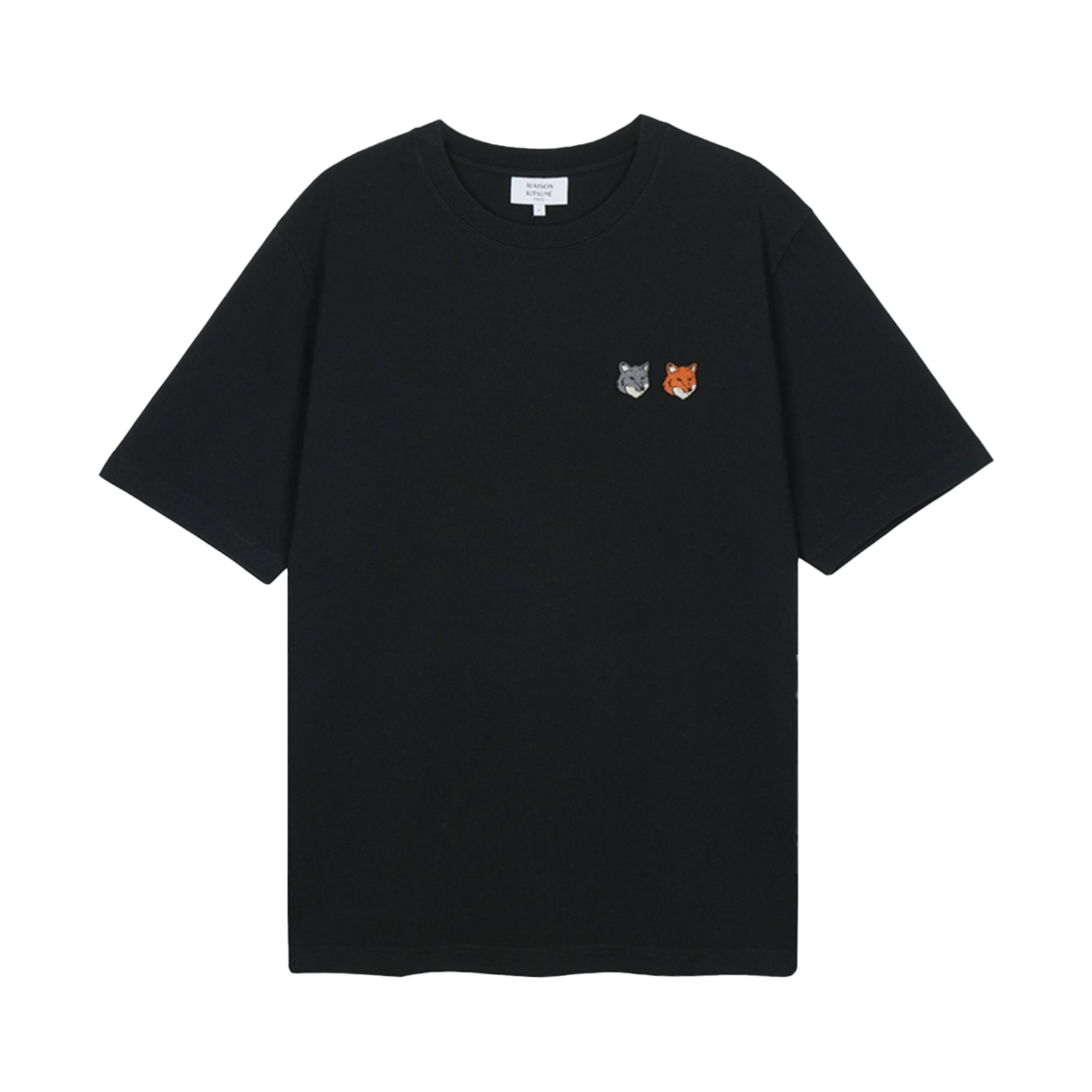 OM011CFKJ7025-P190 Maison Kitsune Double Fox Head Comfort T-Shirt Anthracite