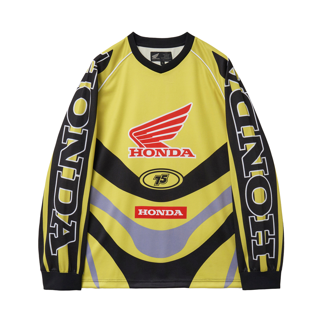 [KREAM 단독] 혼다 모터사이클 레이싱 저지 롱슬리브 옐로우([KREAM 단독] Honda Motorcycle Racing Jersey Long Sleeve Yellow)