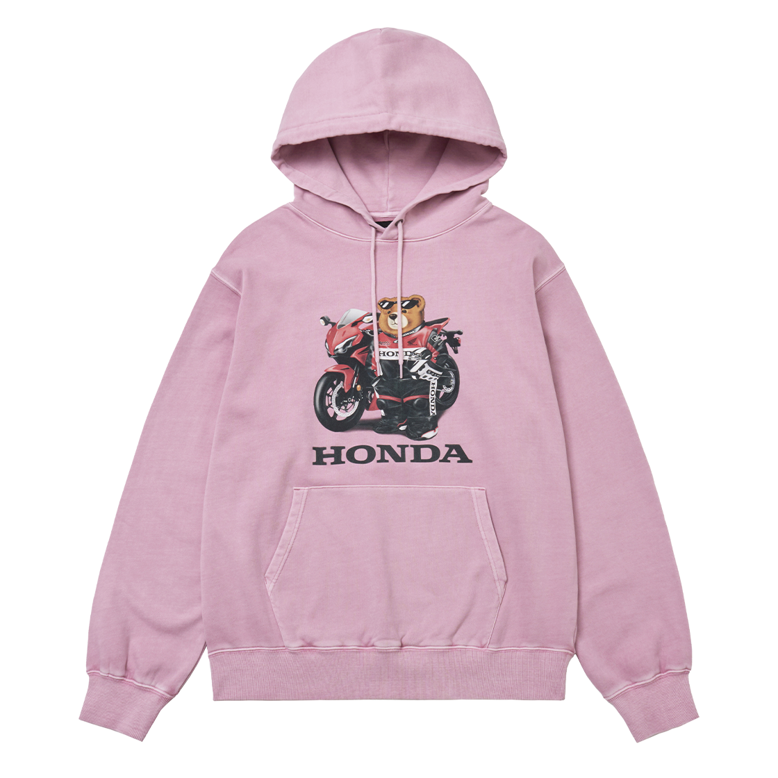 HGS1HD306SPI Honda Pigment Racing Bear Hoodie Pink