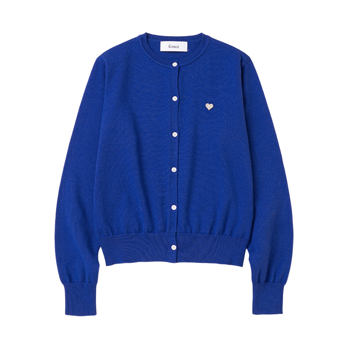 니티드 여성 베이직 에센셜 워셔블 라운드 가디건 코발트 블루(Knitted Basic Essential Washable Round Cardigan Womens Cobalt Blue)