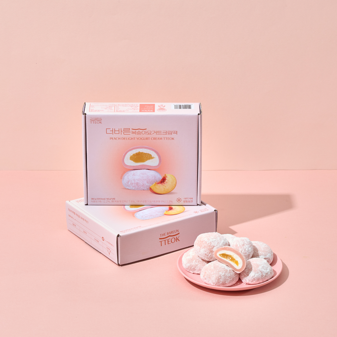 더바른떡 복숭아요거트크림떡 (60g * 6개입) 1박스(THE BAREUN TTEOK Peach Delight Yogurt Cream Tteok (60g *6EA) 1Box) - 5