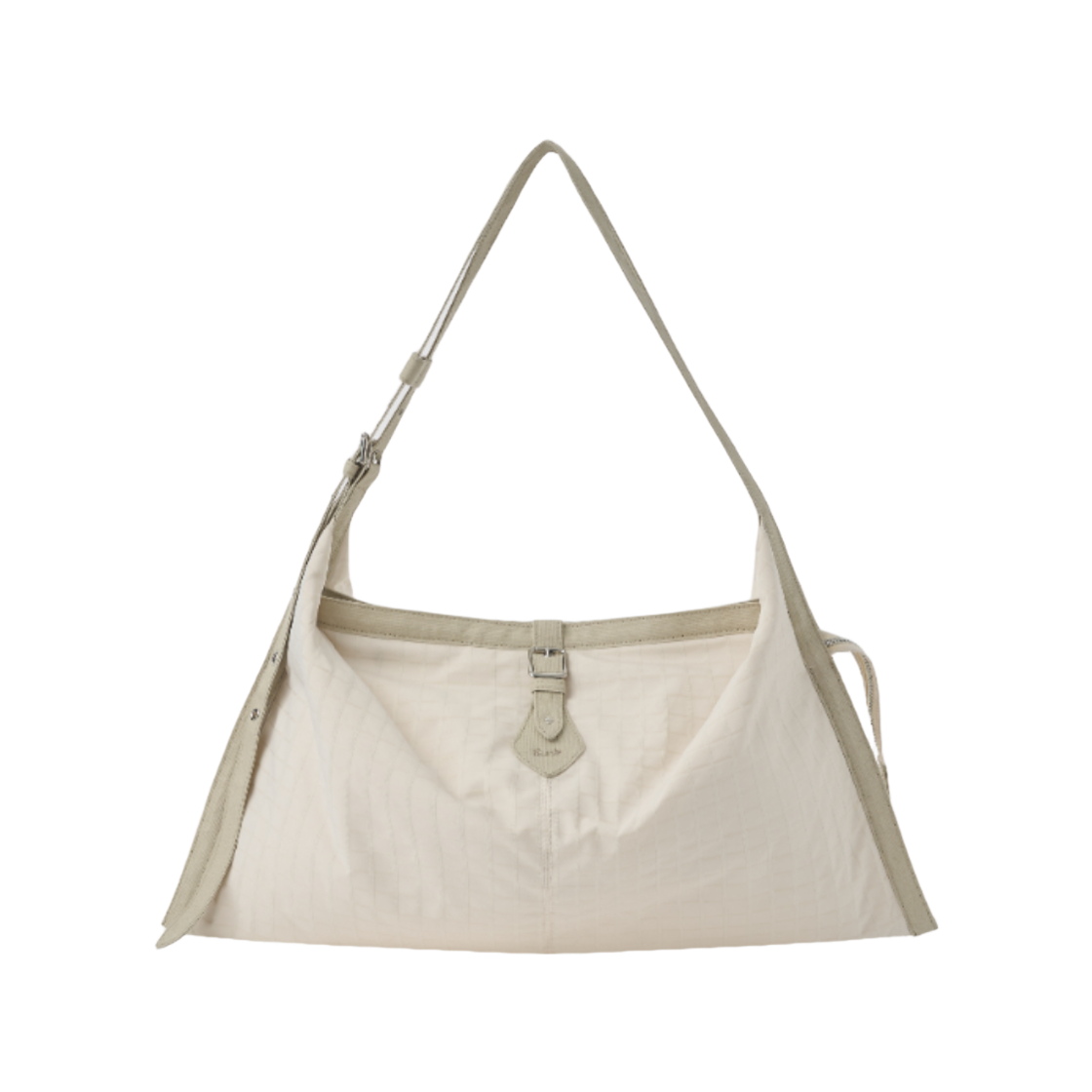 SSSBA2609 SUNLIT Buckle Cross Bag Check Ivory