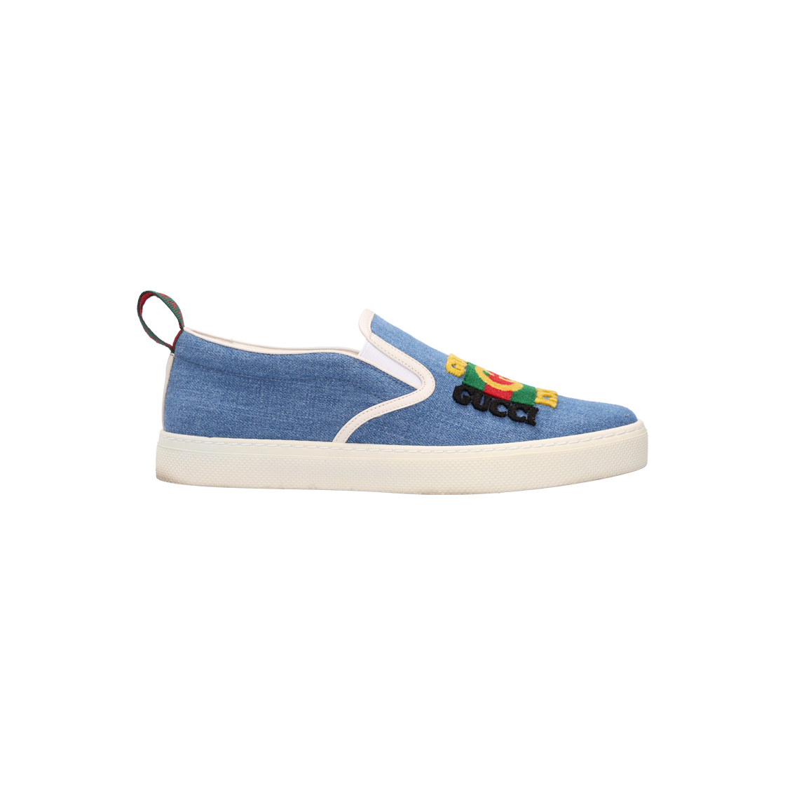 구찌 548644 슬립온 데님 블루 8.5(Gucci Slip-On Denim Blue 548644 Size 8.5) - 1