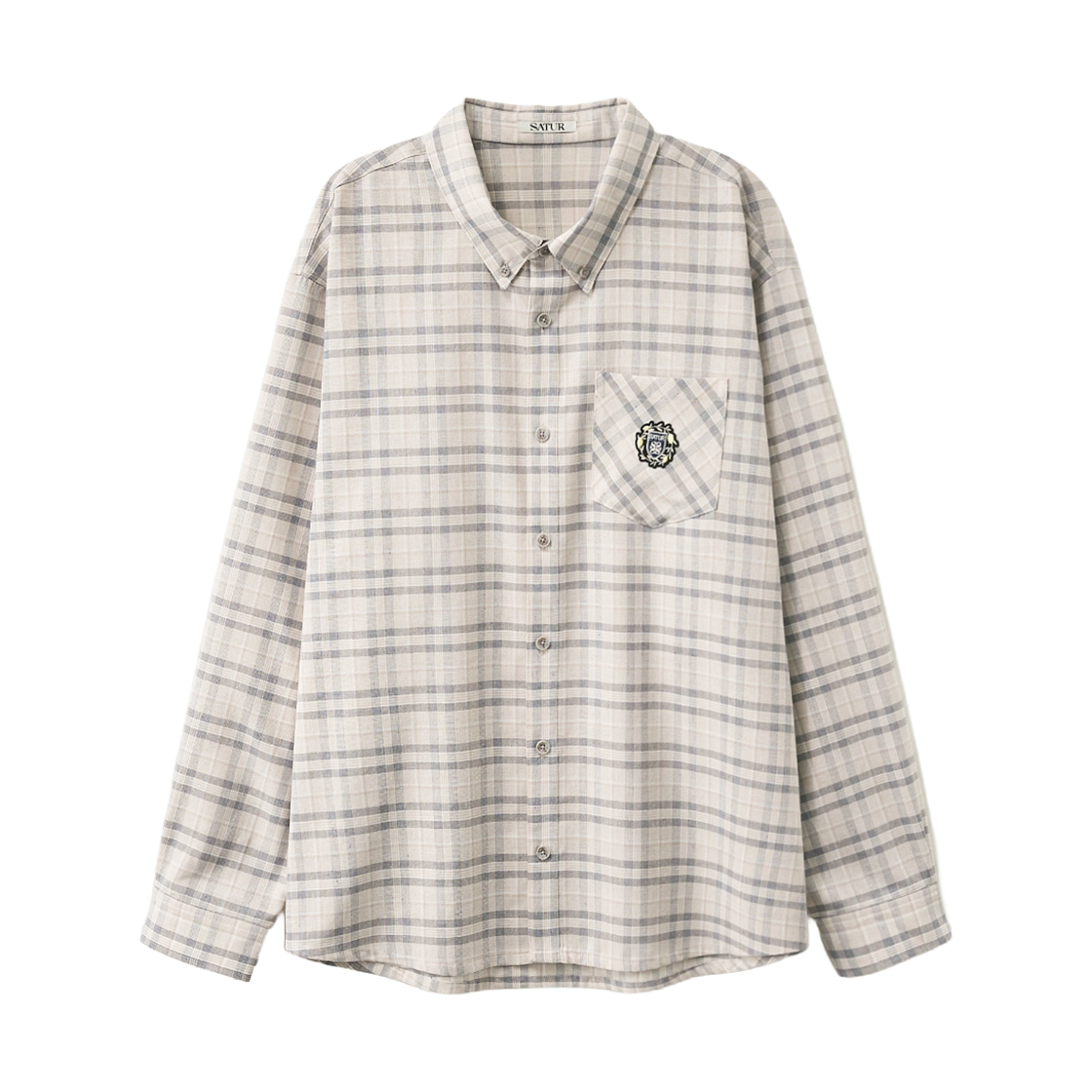 [사은품 증정] 세터 크레스트 로고 체크 셔츠 그레이