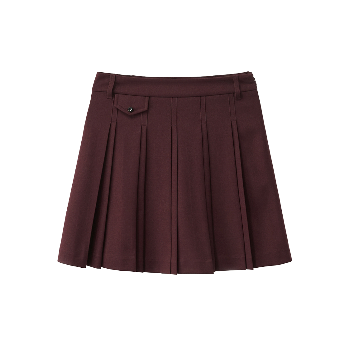 SA261WSK01BUY0 [사은품 증정] SATUR W Pleated Mini Skirt Burgundy