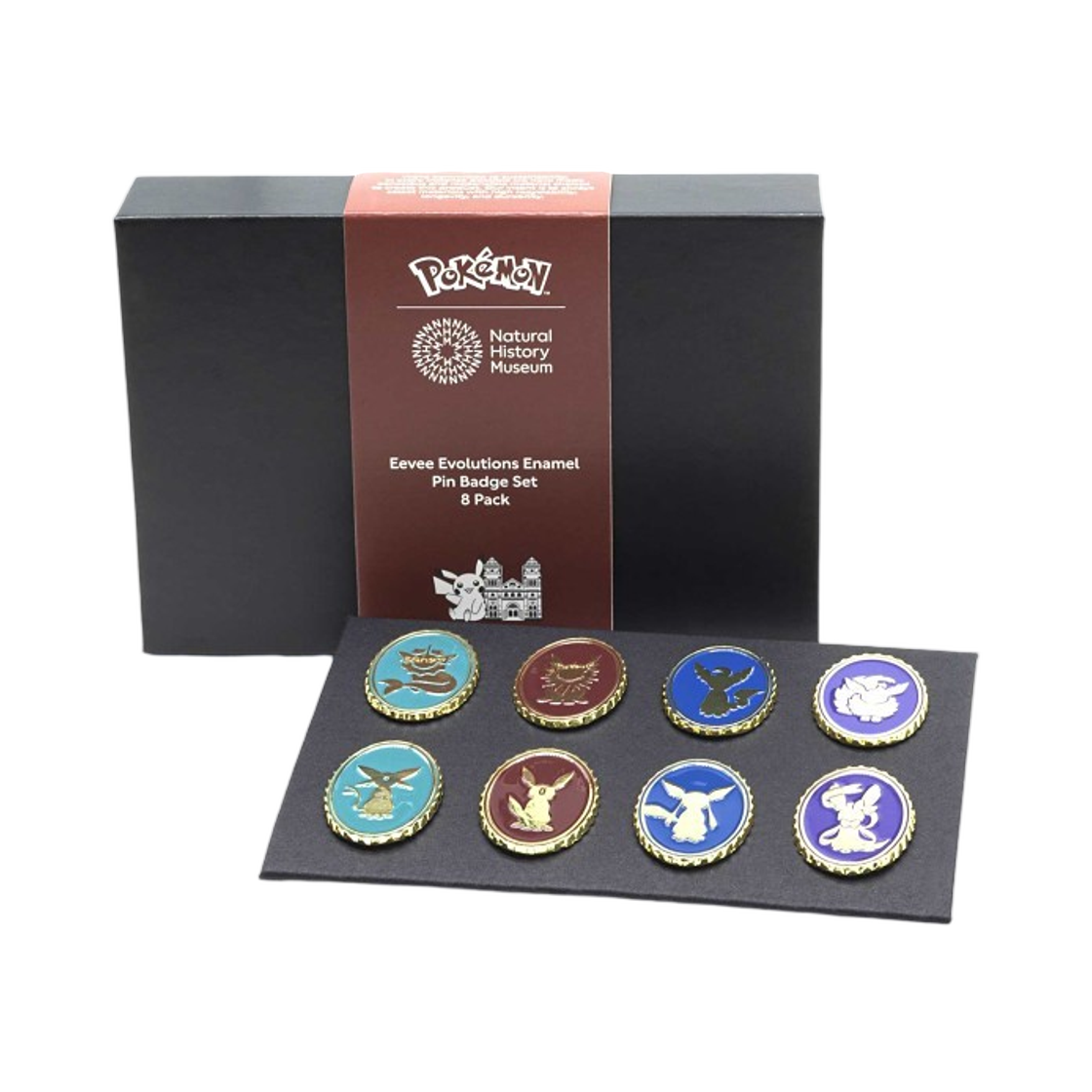 포켓몬 x 내츄럴 히스토리 뮤지엄 에볼루션 오브 이브이 핀 박스 세트 (8개 세트)(Pokemon x Natural History Museum Evolutions of Eevee Pin Box Set (Set of 8)) - 1
