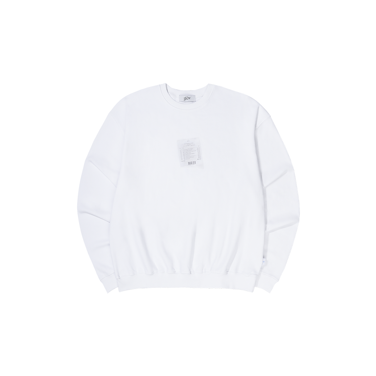 글로우 대미지드 리시트 맨투맨(Glow damaged receipt crewneck)