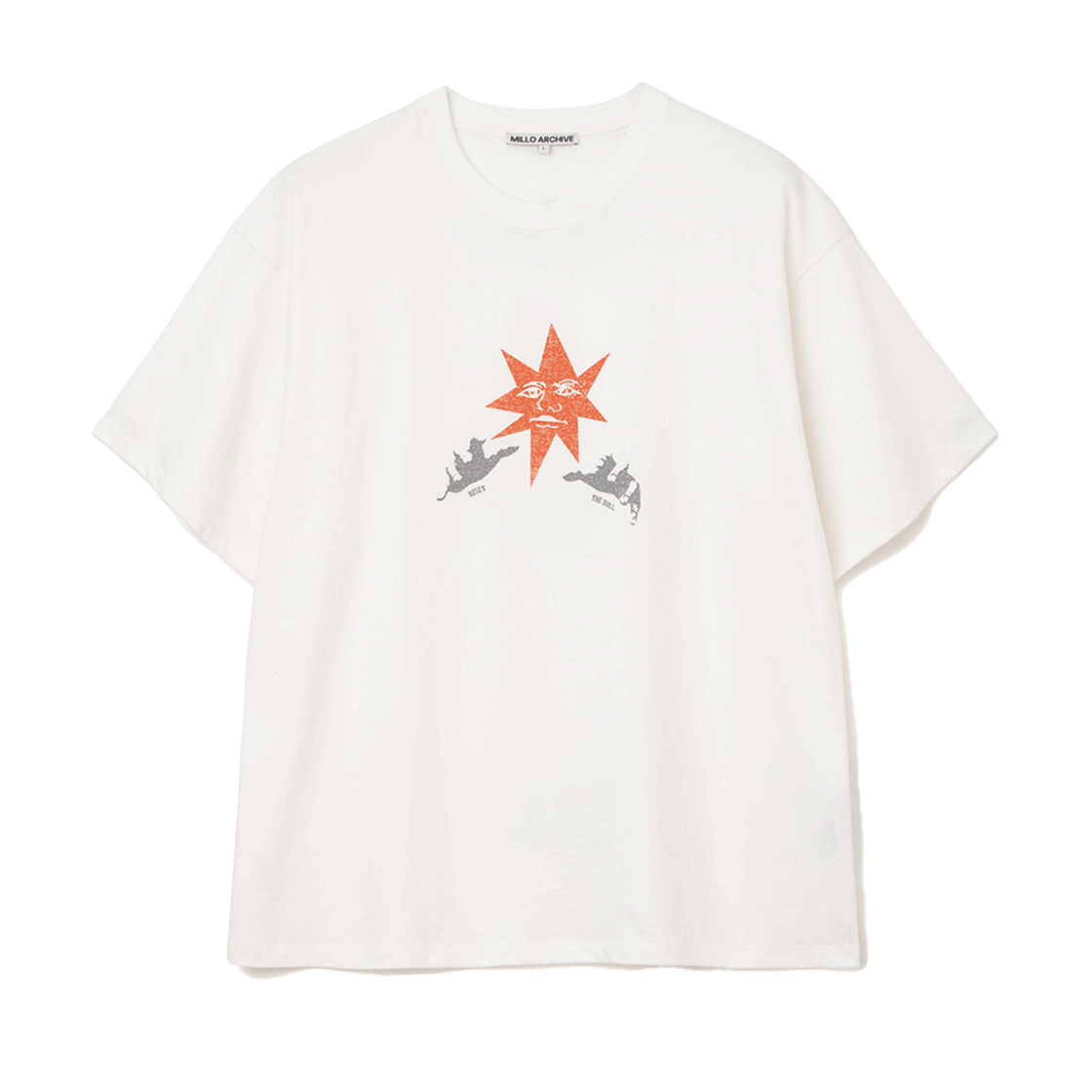 밀로 아카이브 리셋 더 룰 점보 티셔츠 화이트(Millo Archive Reset The Rull Jumbo T-Shirt White)